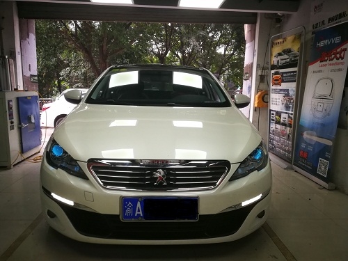 标致308s升级led双光透镜效果
