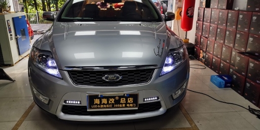 蒙迪欧致胜原车卤素灯升级led双光加远光炮完美升级